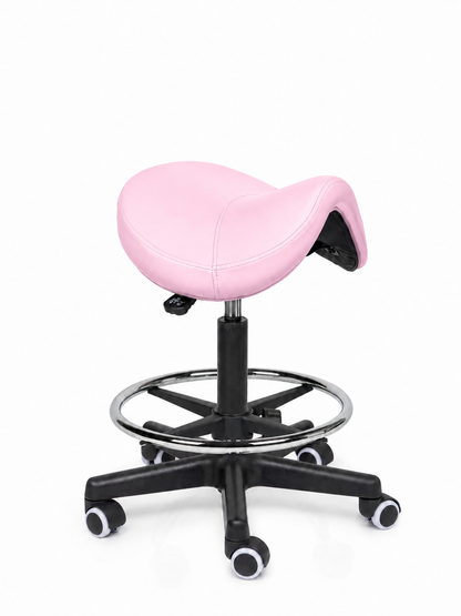 Ergonomische Zadelkruk Comfort Roze op Wielen
