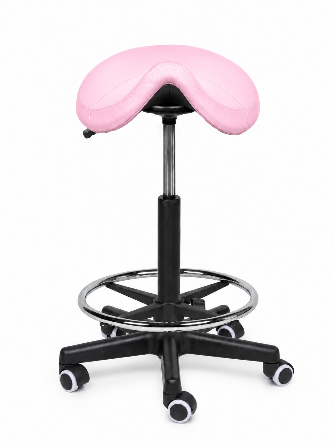 Ergonomische Zadelkruk Comfort Roze op Wielen