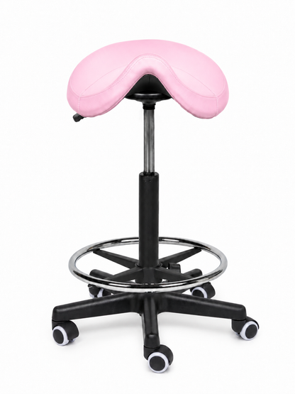 Ergonomische Zadelkruk Comfort Roze op Wielen