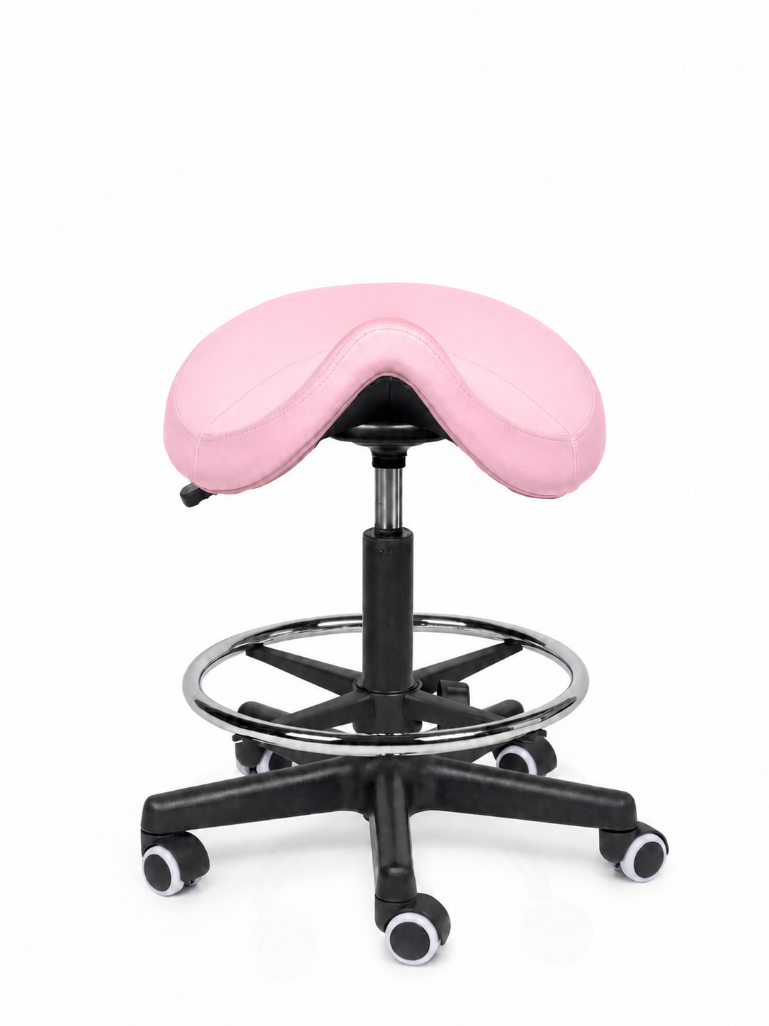 Ergonomische Zadelkruk Comfort Roze op Wielen