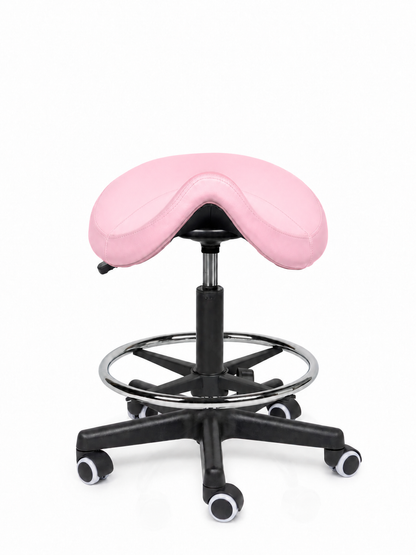 Ergonomische Zadelkruk Comfort Roze op Wielen