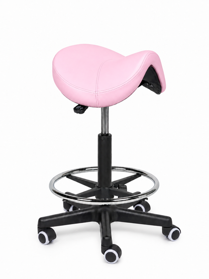 Ergonomische Zadelkruk Comfort Roze op Wielen