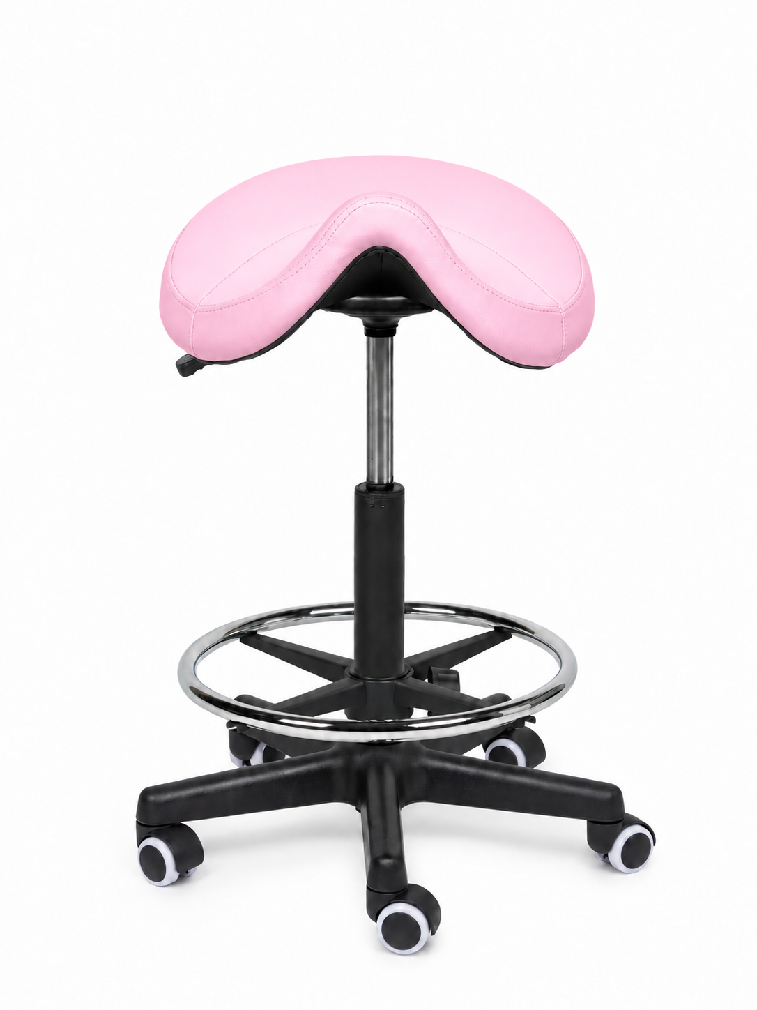Ergonomische Zadelkruk Comfort Roze op Wielen