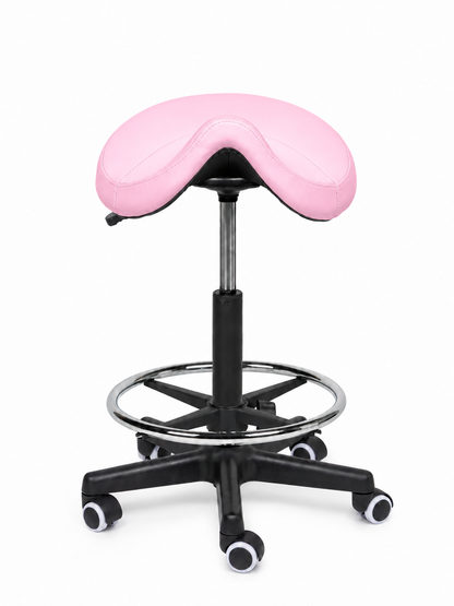 Ergonomische Zadelkruk Comfort Roze op Wielen