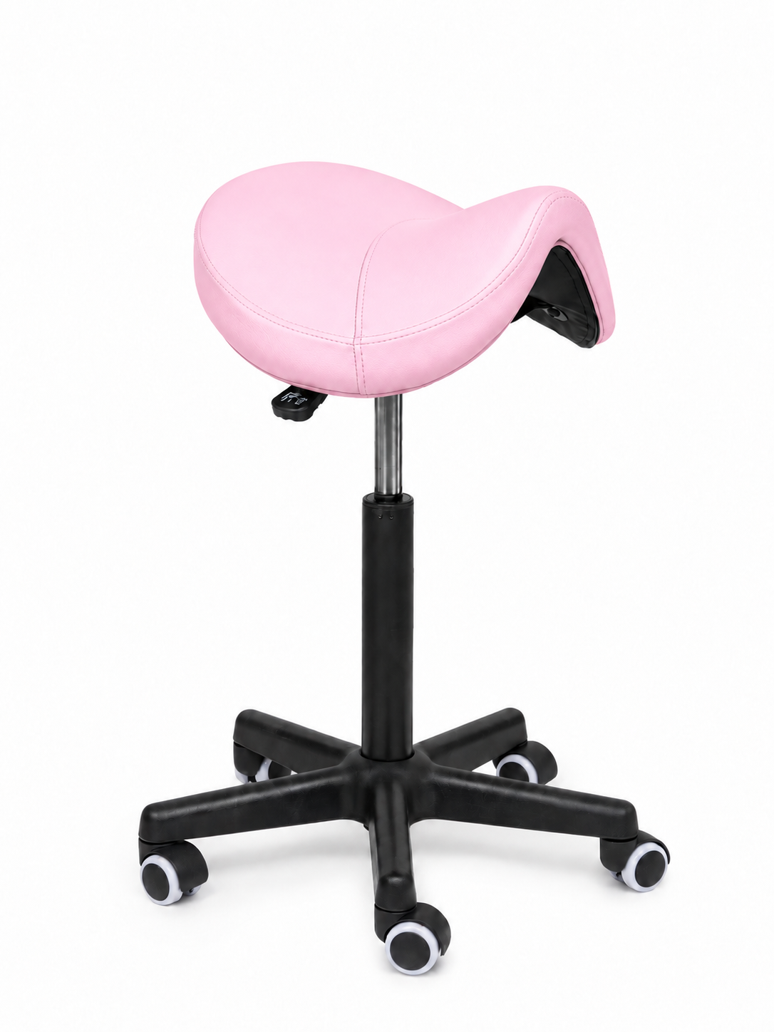 Ergonomische Zadelkruk Comfort Roze op Wielen