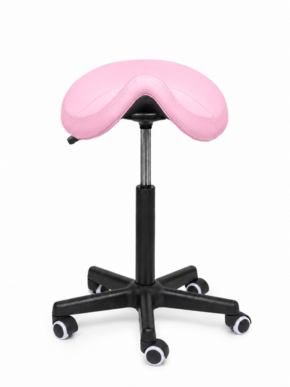 Ergonomische Zadelkruk Comfort Roze op Wielen