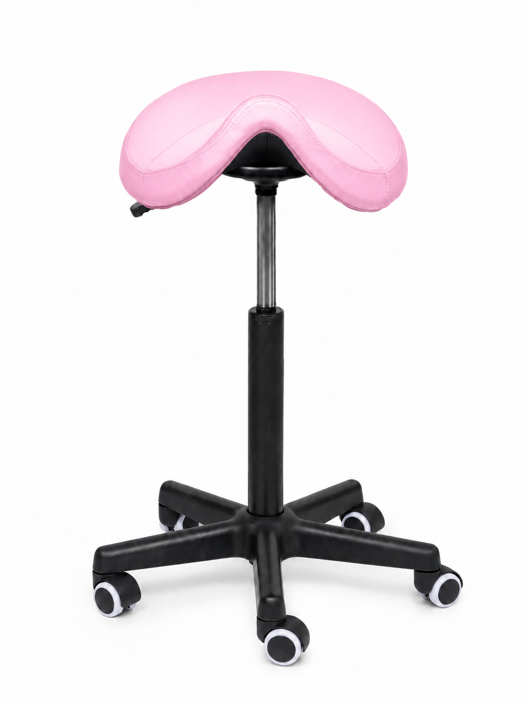 Ergonomische Zadelkruk Comfort Roze op Wielen