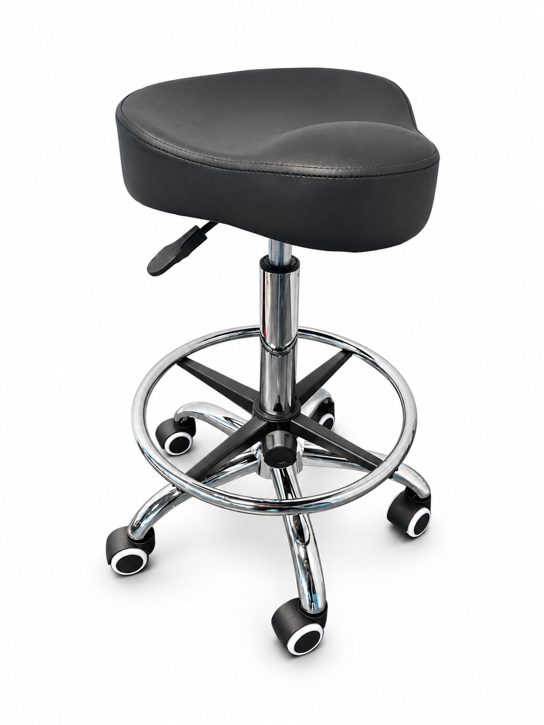 Ergonomische Gitaarkruk Zwart op Wielen