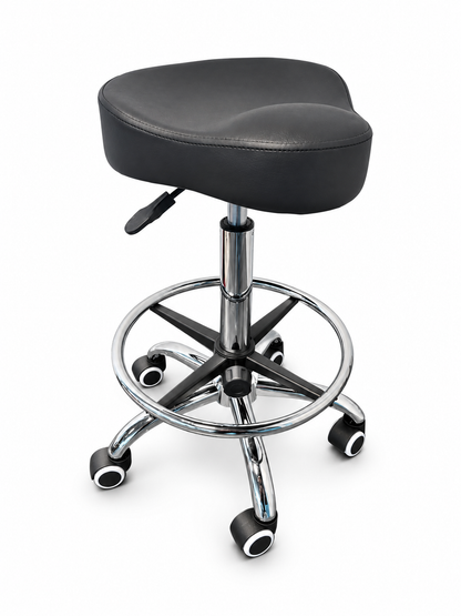 Ergonomische Gitaarkruk Zwart op Wielen