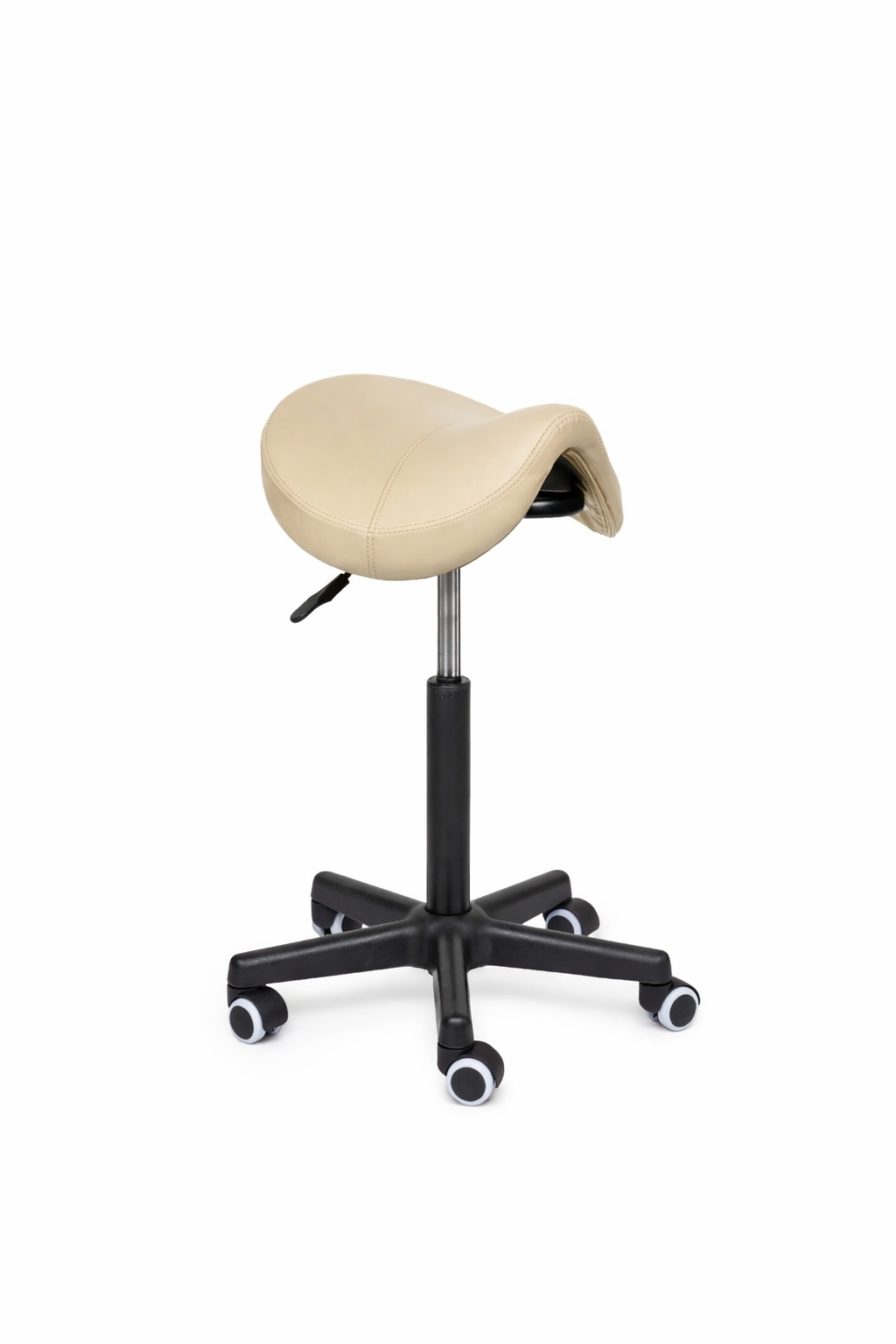 Ergonomische Zadelkruk Premium Beige op Wielen