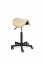 Ergonomische Zadelkruk Comfort Beige op Wielen