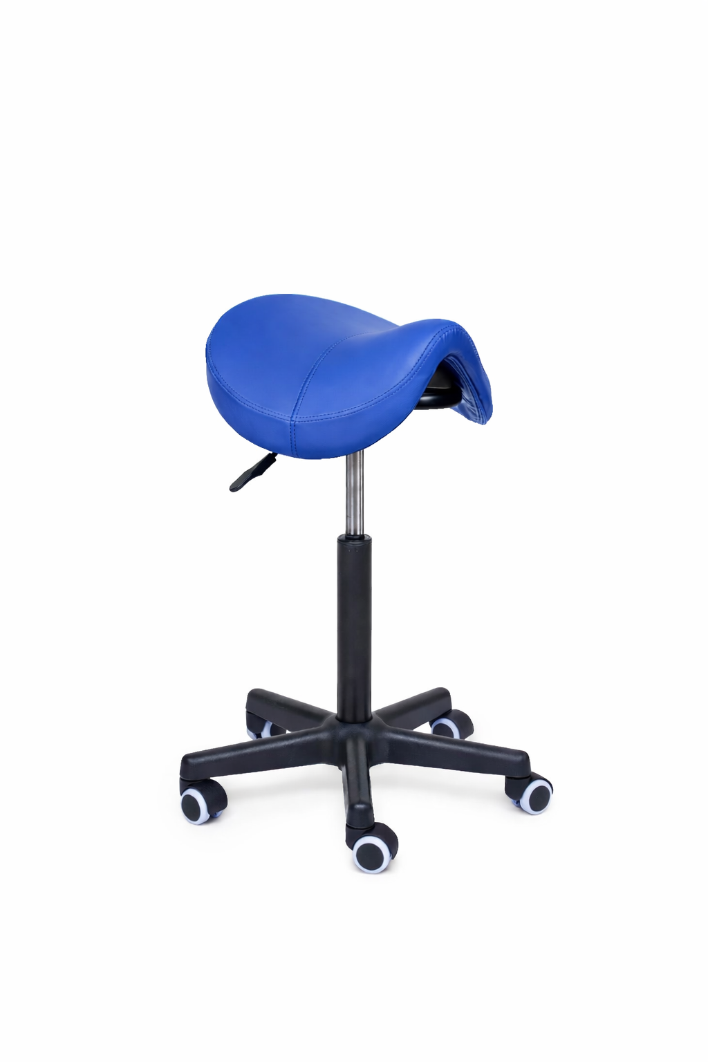 Ergonomische Zadelkruk Premium Blauw op Wielen