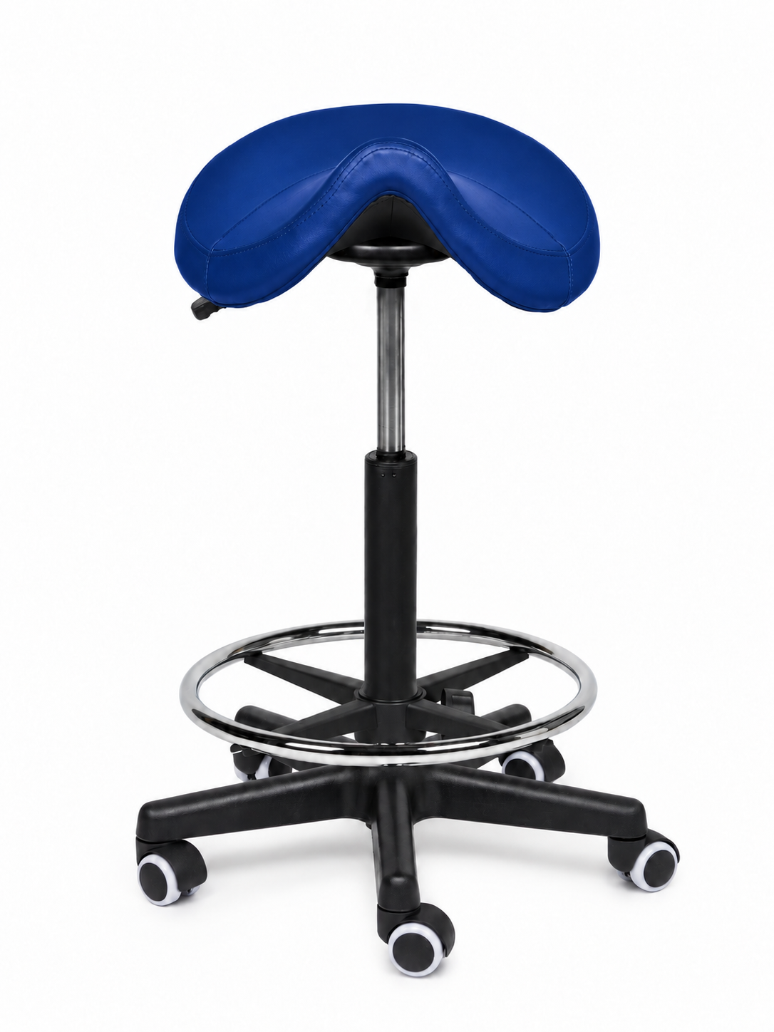 Ergonomische Zadelkruk Comfort Blauw op Wielen