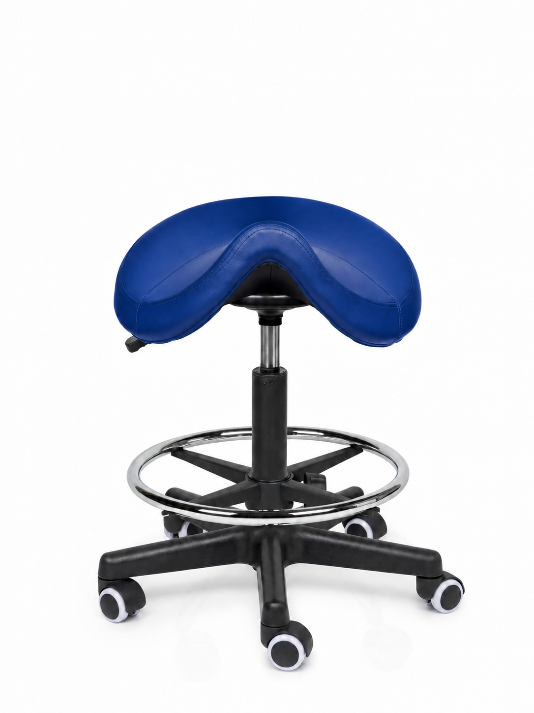 Ergonomische Zadelkruk Comfort Blauw op Wielen