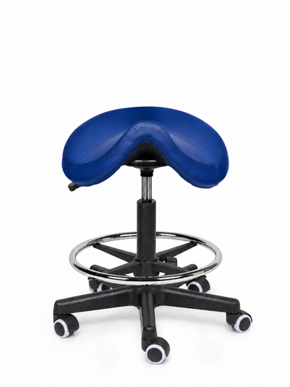 Ergonomische Zadelkruk Comfort Blauw op Wielen