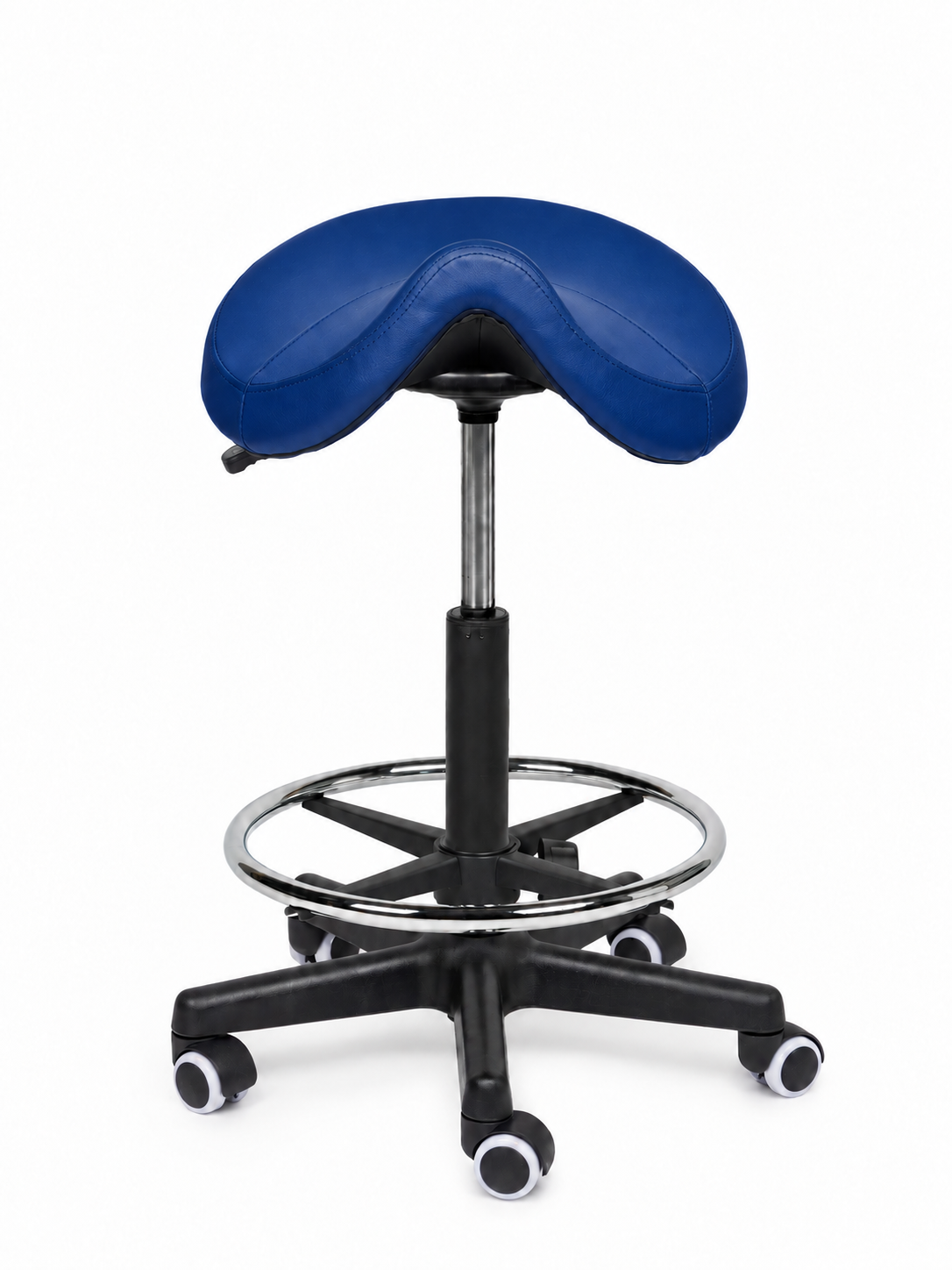 Ergonomische Zadelkruk Comfort Blauw op Wielen