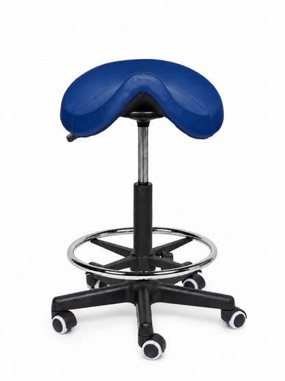Ergonomische Zadelkruk Comfort Blauw op Wielen