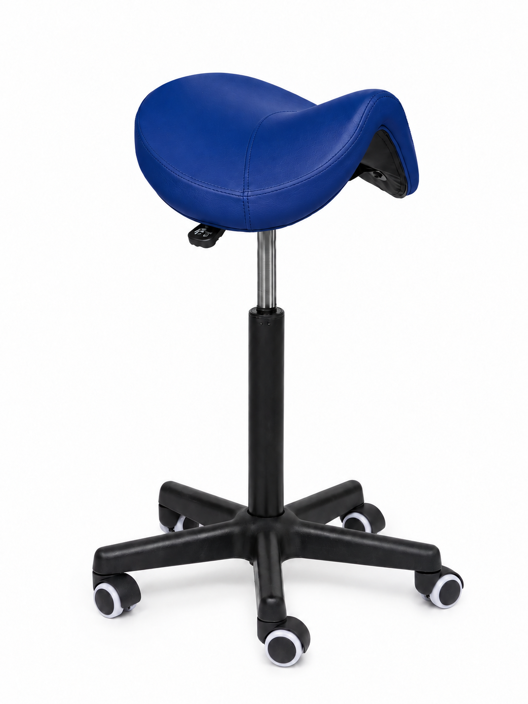 Ergonomische Zadelkruk Comfort Blauw op Wielen