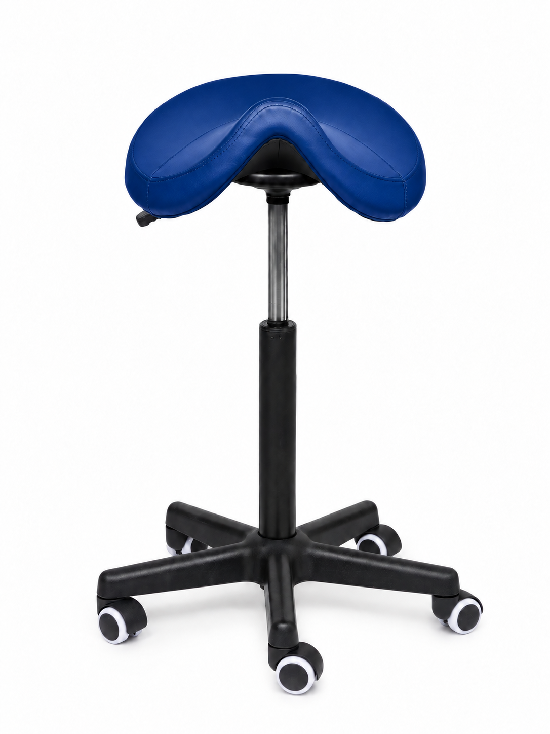 Ergonomische Zadelkruk Comfort Blauw op Wielen