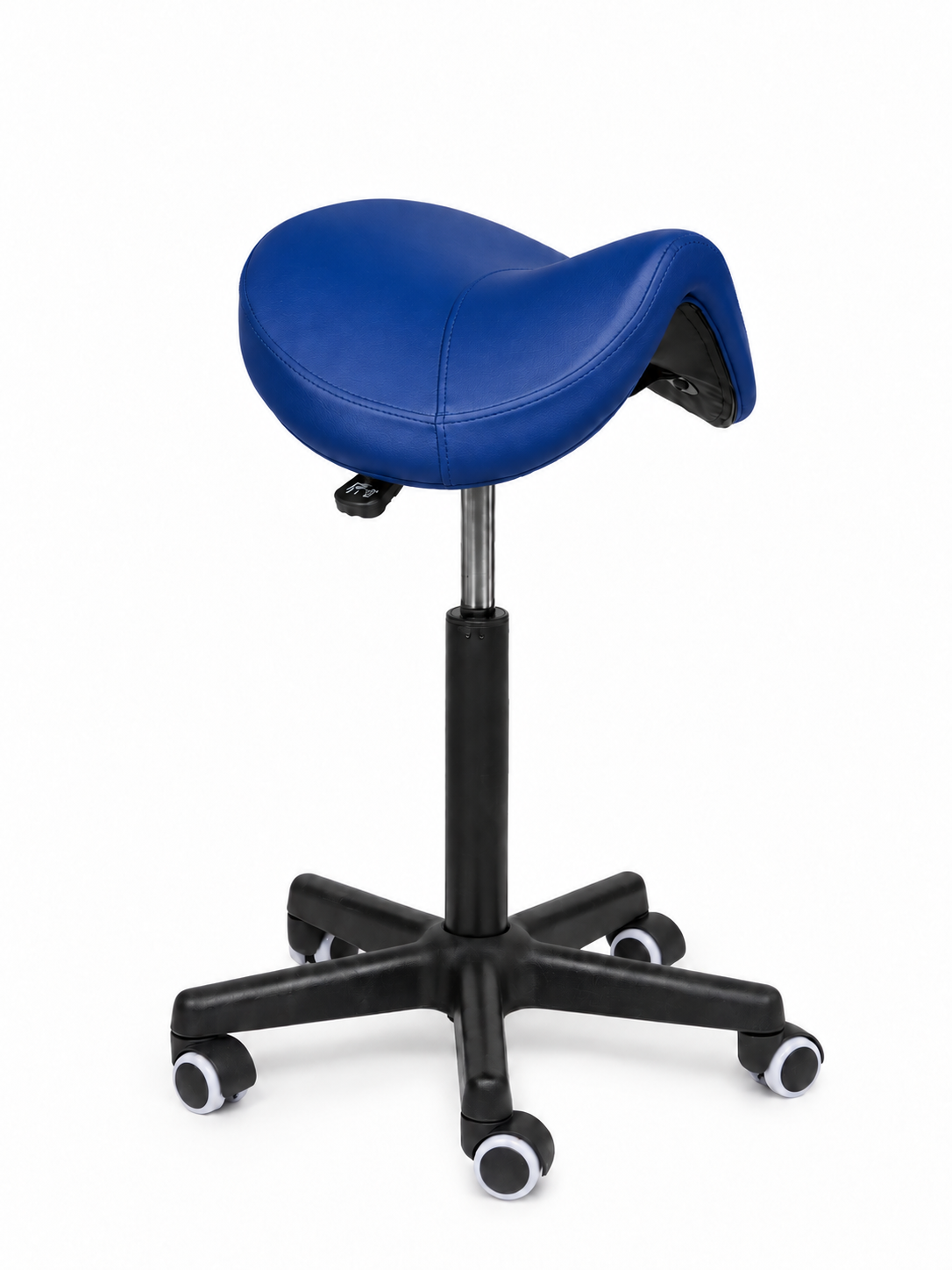 Ergonomische Zadelkruk Comfort Blauw op Wielen