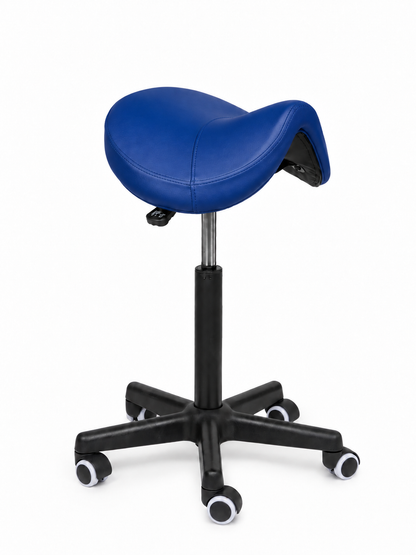 Ergonomische Zadelkruk Comfort Blauw op Wielen