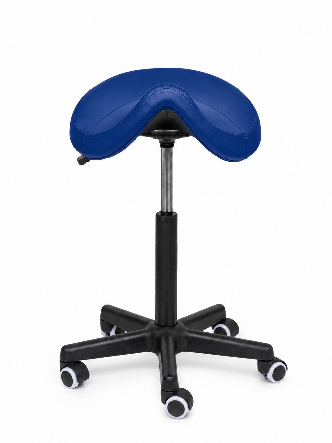 Ergonomische Zadelkruk Comfort Blauw op Wielen