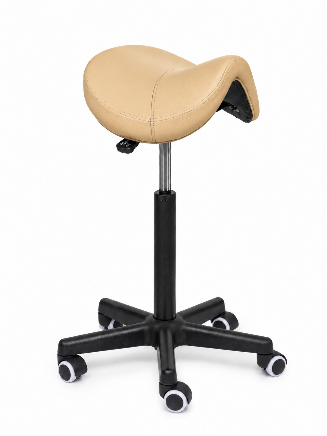 Ergonomische Zadelkruk Comfort Beige op Wielen