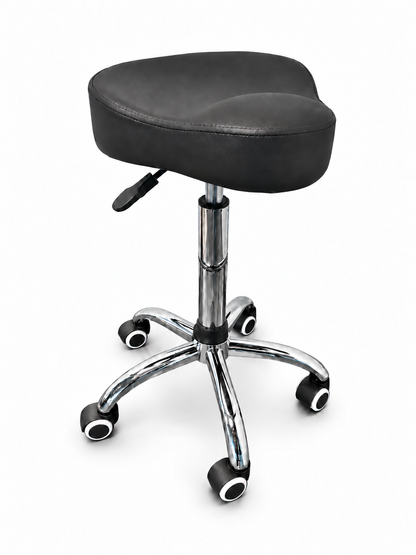 Ergonomische Gitaarkruk Zwart op Wielen