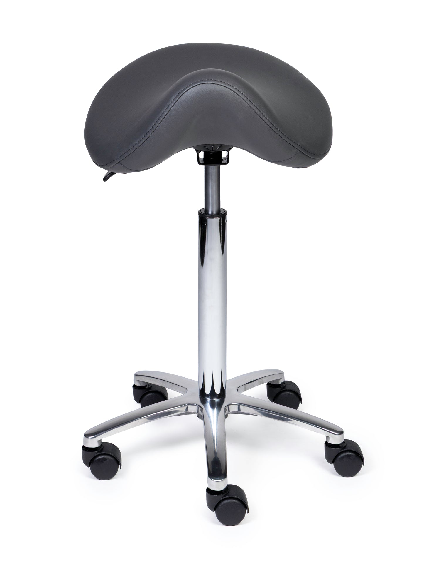 Ergonomische Zadelkruk Premium Grijs op Wielen