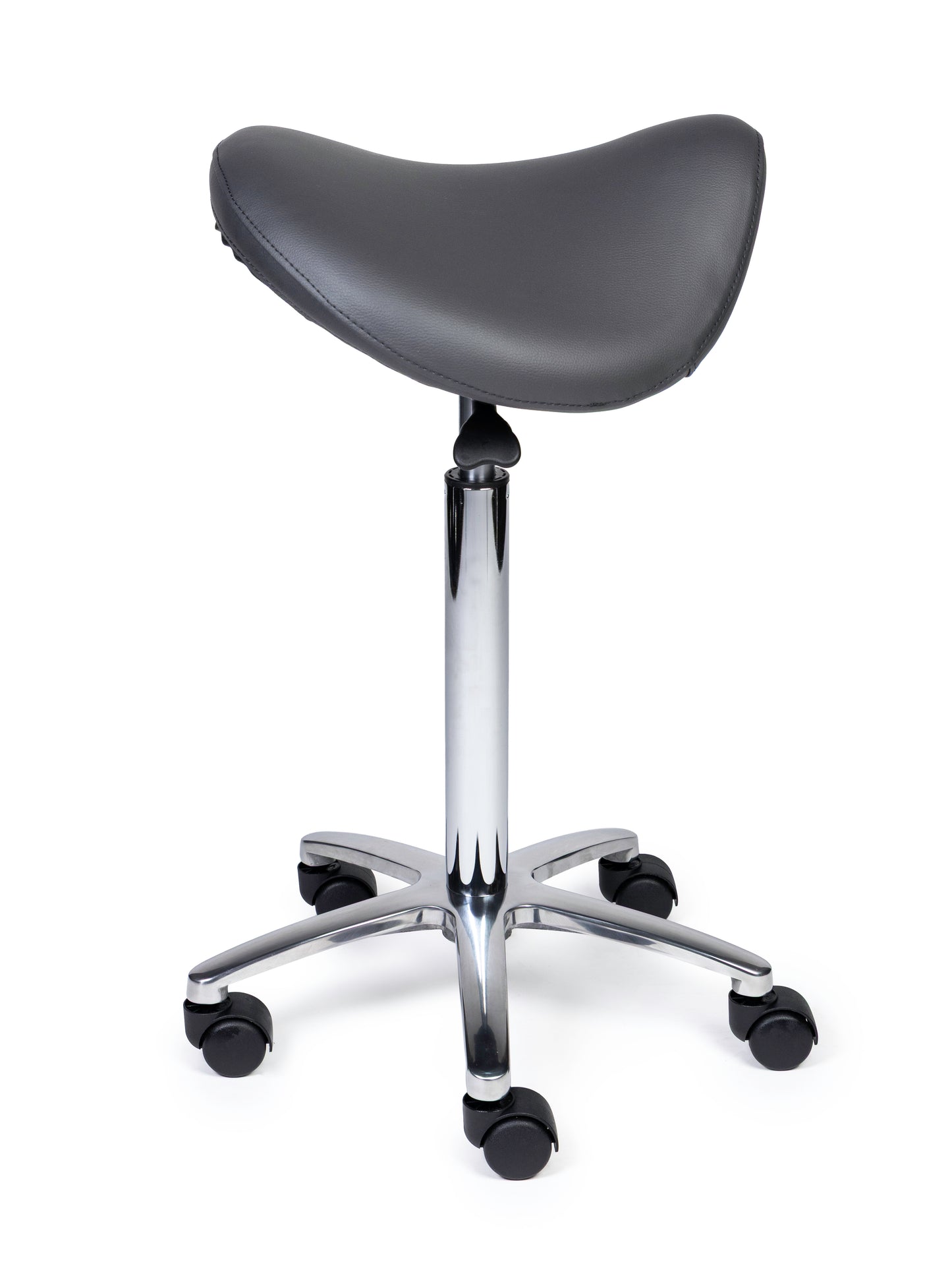 Ergonomische Zadelkruk Premium Grijs op Wielen