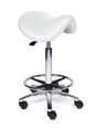 Ergonomische Zadelkruk Premium Wit op Wielen