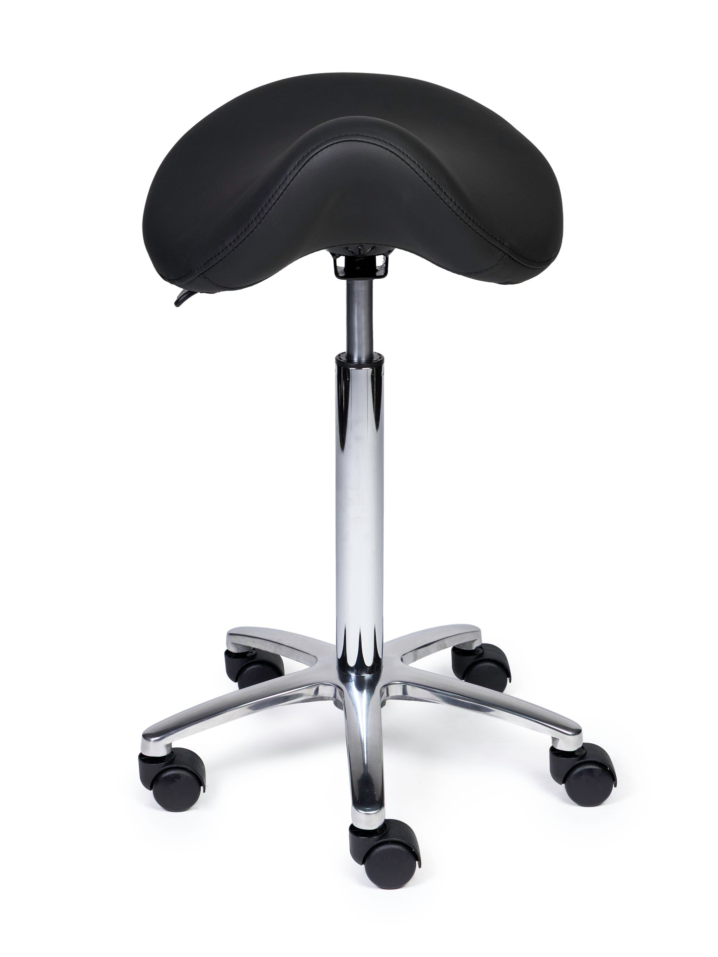 Ergonomische Zadelkruk Premium Zwart op Wielen