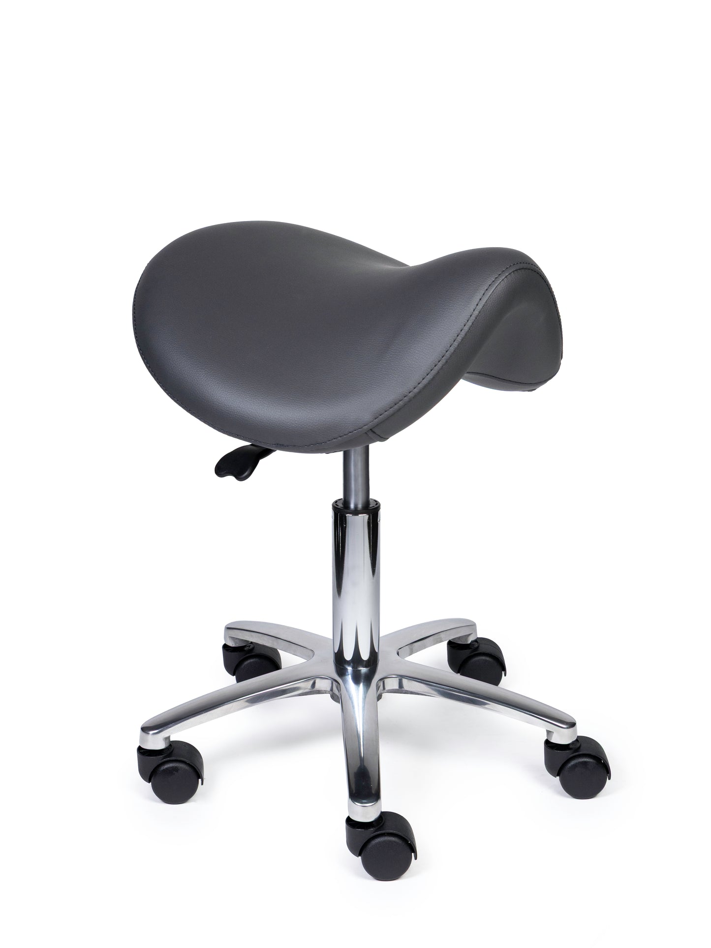 Ergonomische Zadelkruk Premium Grijs op Wielen