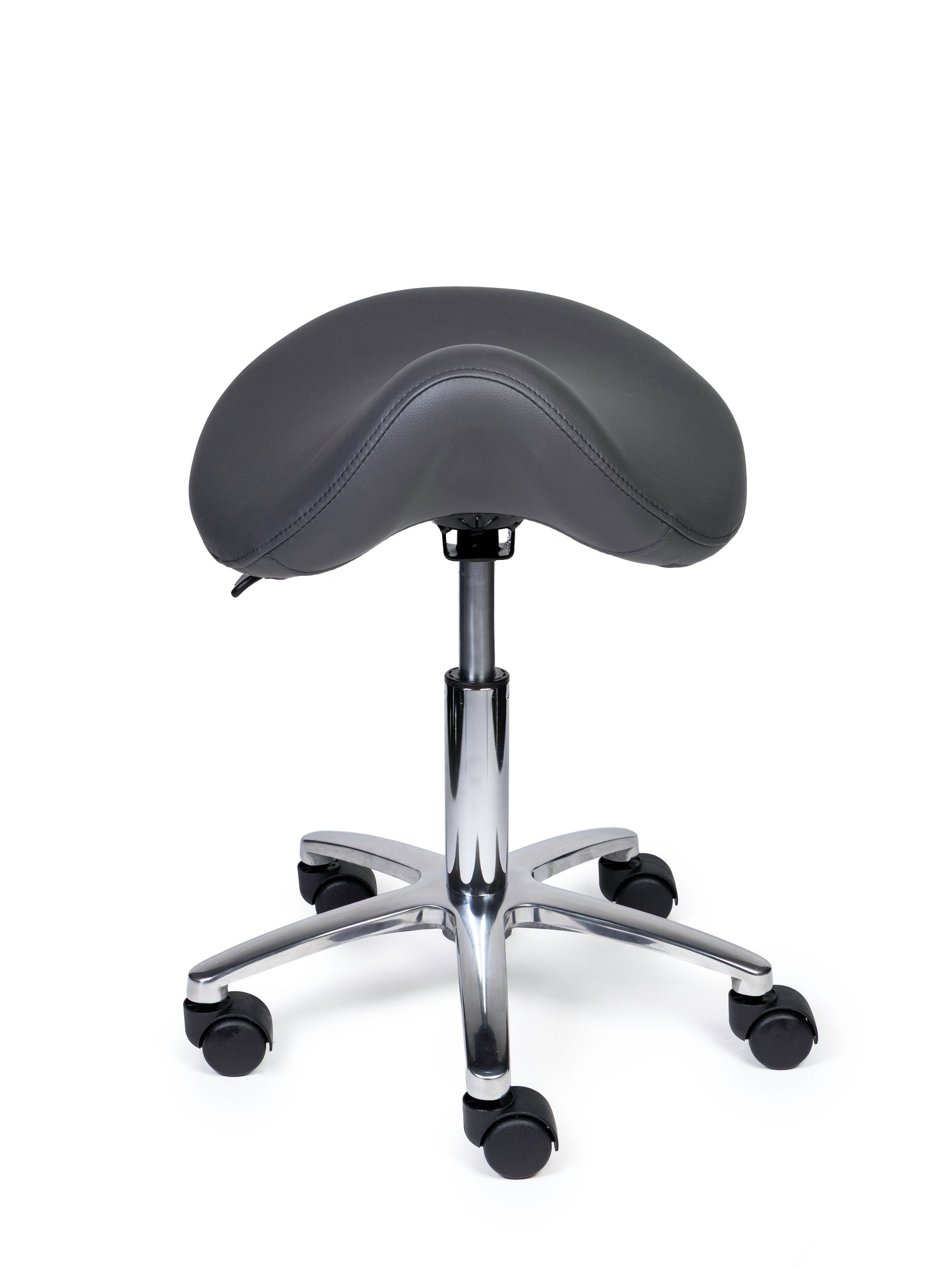 Ergonomische Zadelkruk Premium Grijs op Wielen