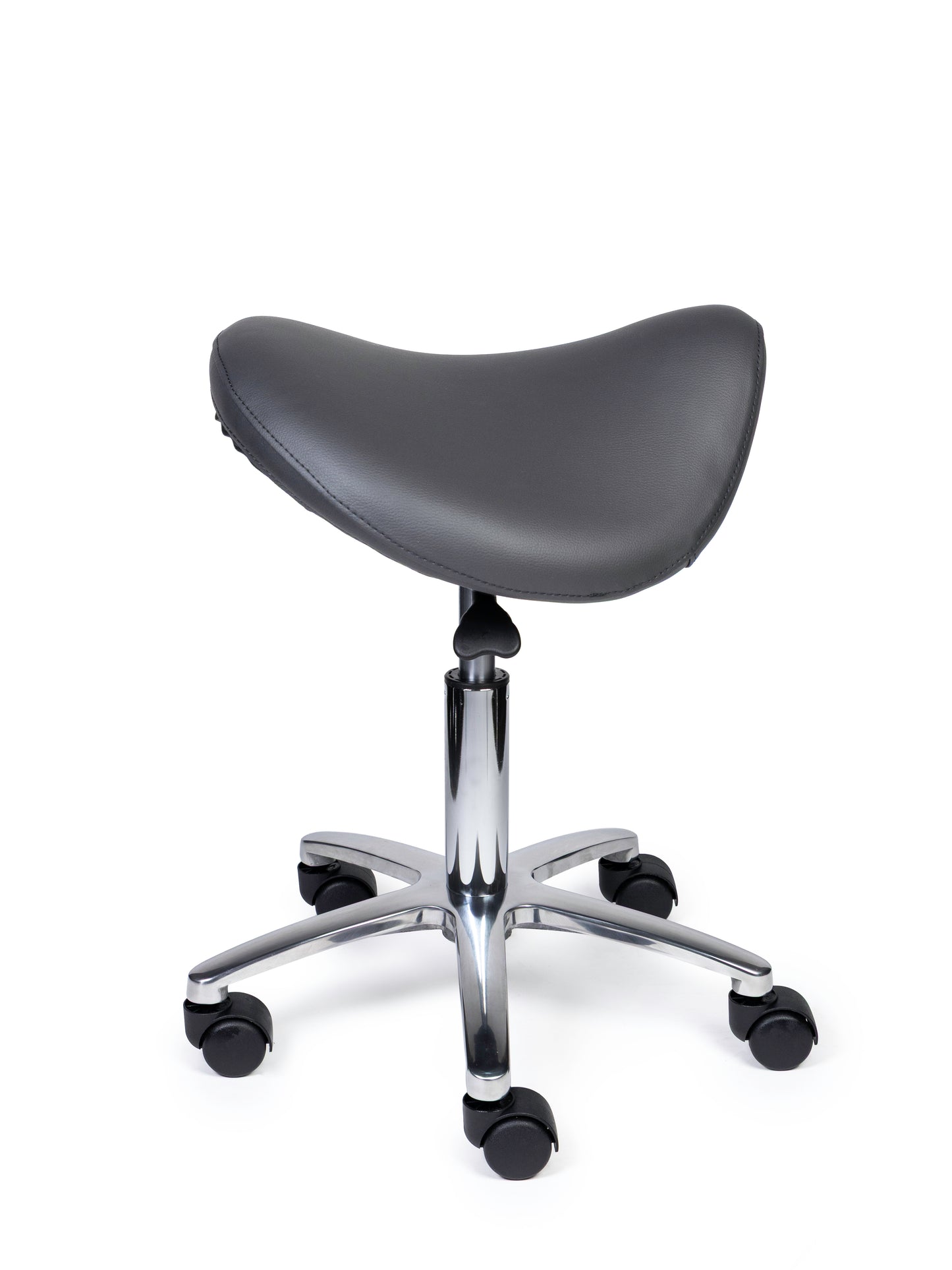 Ergonomische Zadelkruk Premium Grijs op Wielen