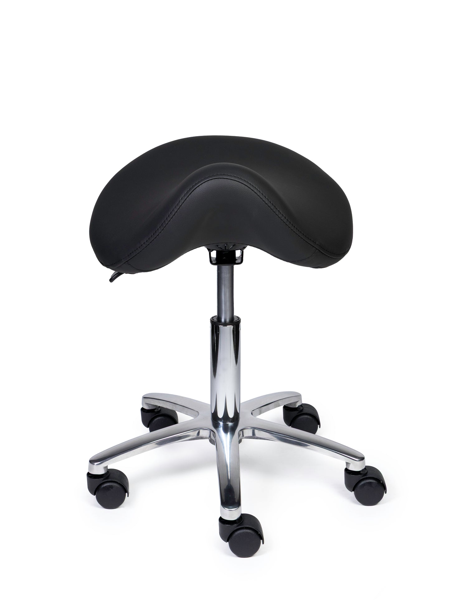 Ergonomische Zadelkruk Premium Zwart op Wielen