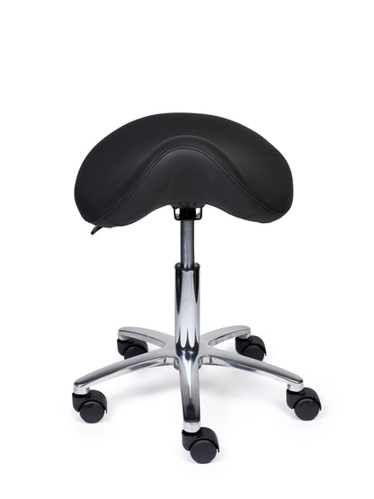 Ergonomische Zadelkruk Premium Zwart op Wielen