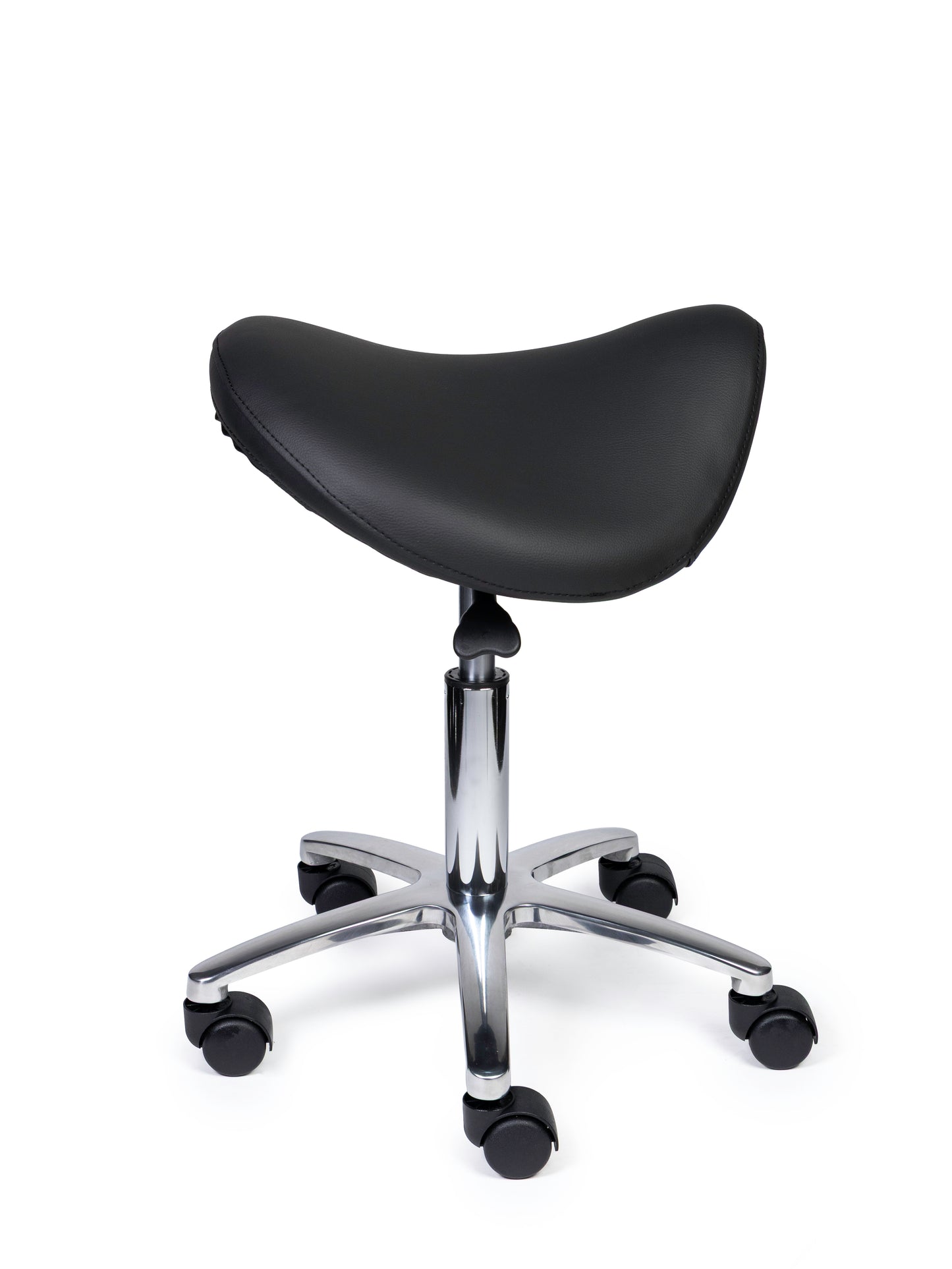 Ergonomische Zadelkruk Premium Zwart op Wielen