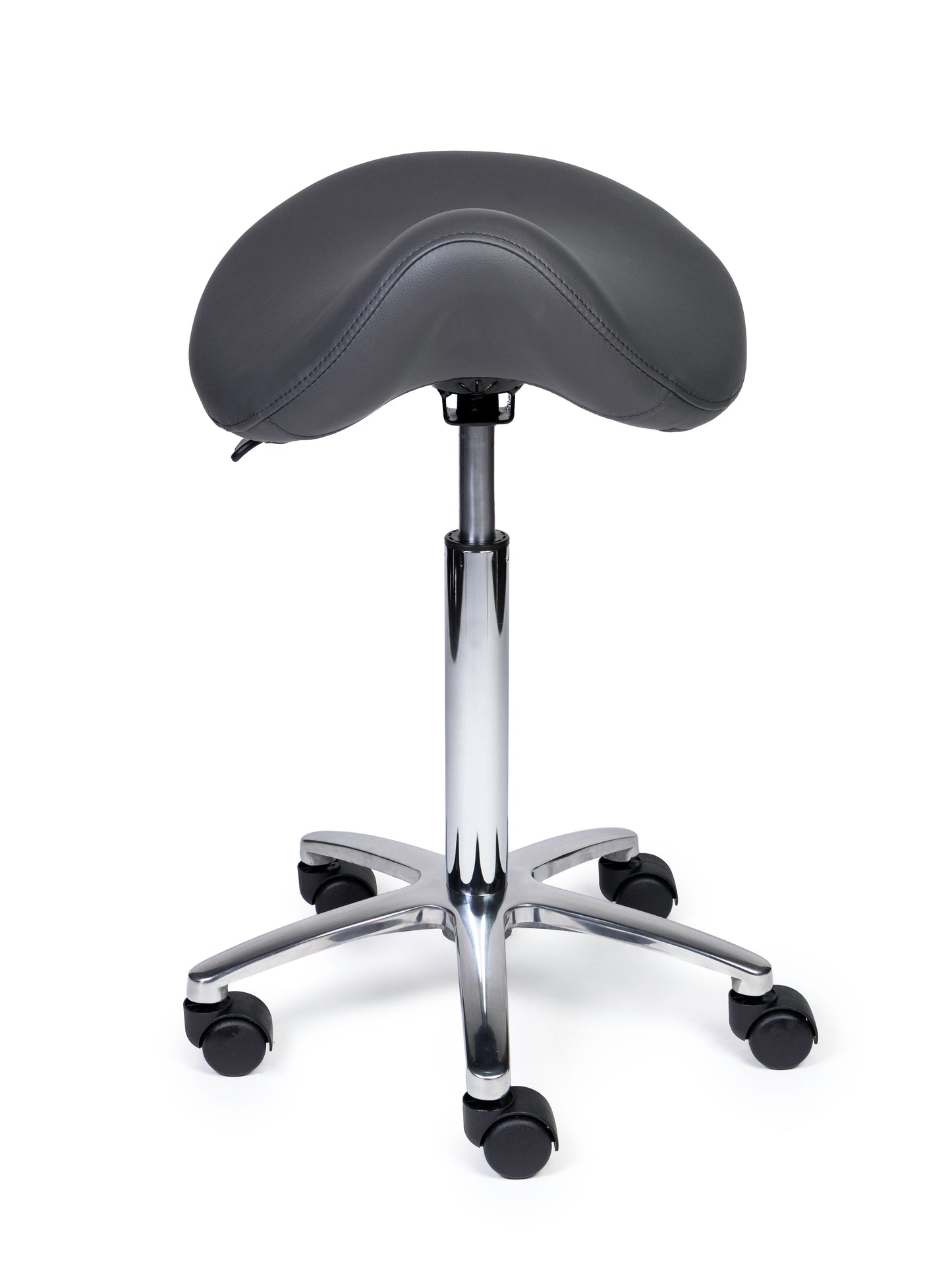 Ergonomische Zadelkruk Premium Grijs op Wielen