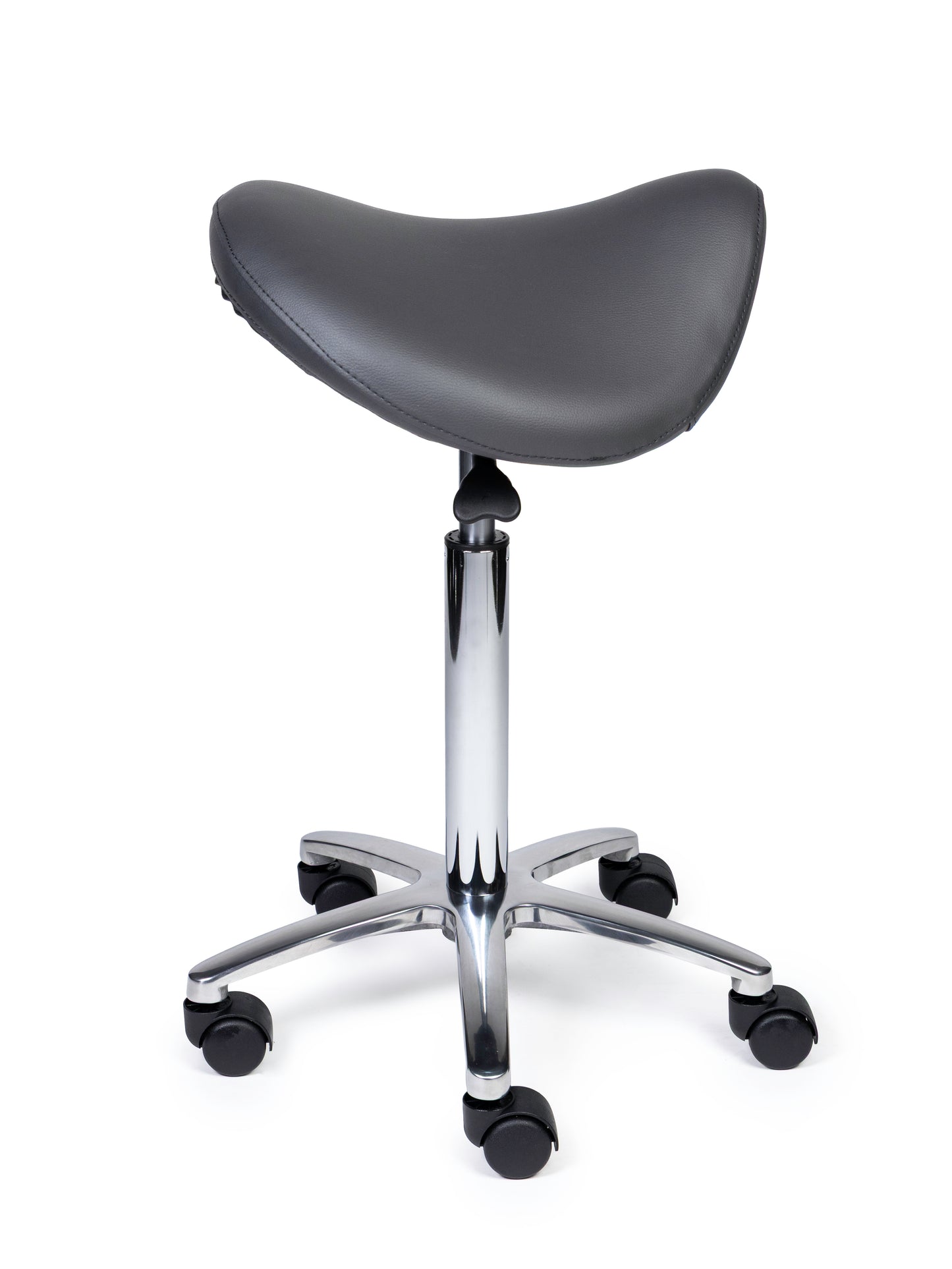 Ergonomische Zadelkruk Premium Grijs op Wielen