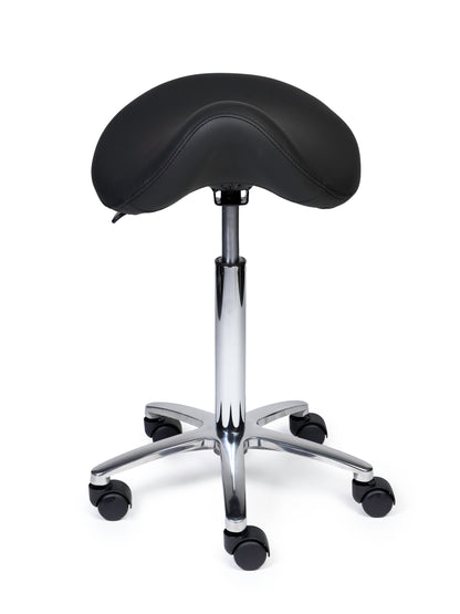 Ergonomische Zadelkruk Premium Zwart op Wielen