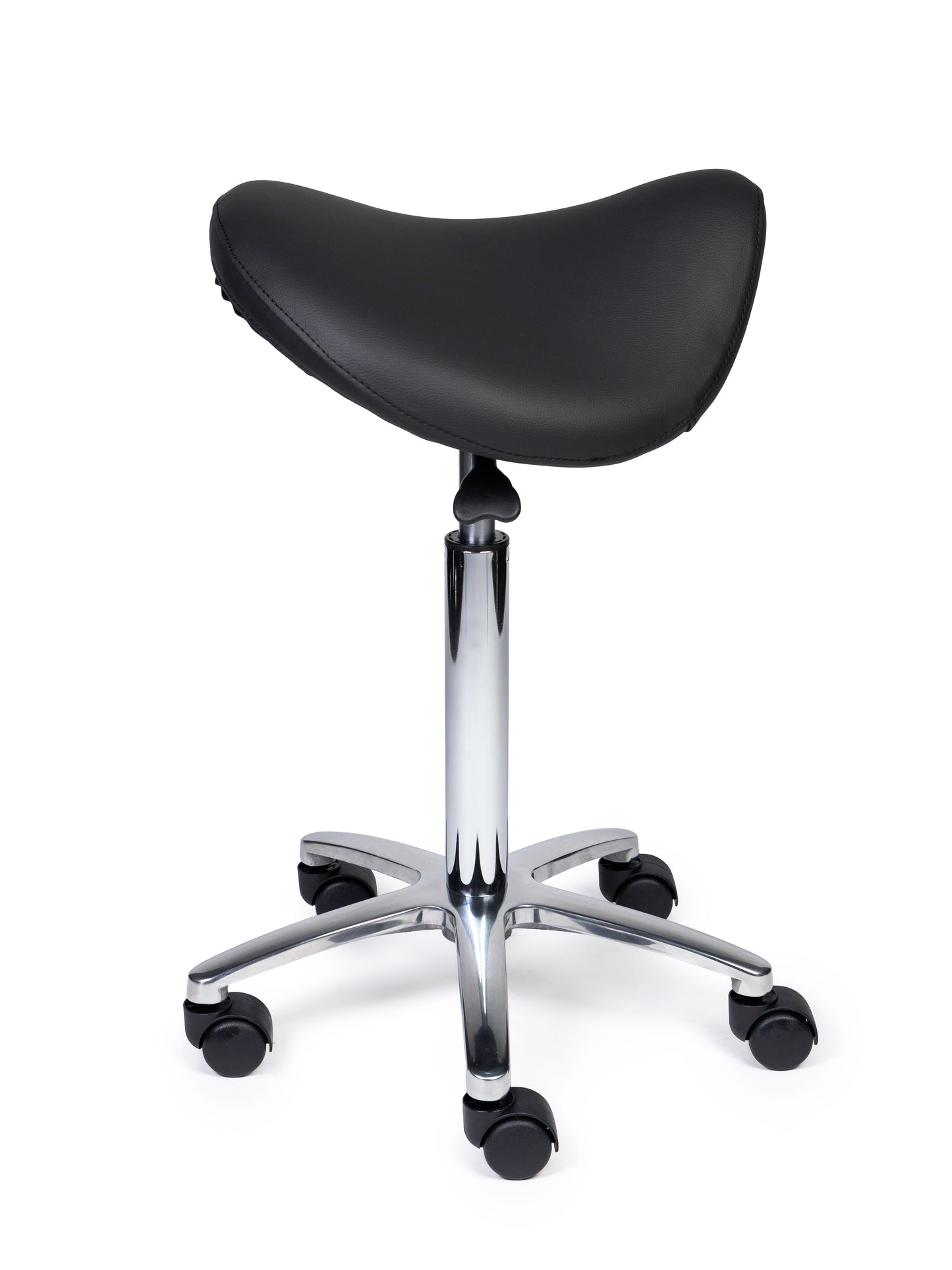 Ergonomische Zadelkruk Premium Zwart op Wielen