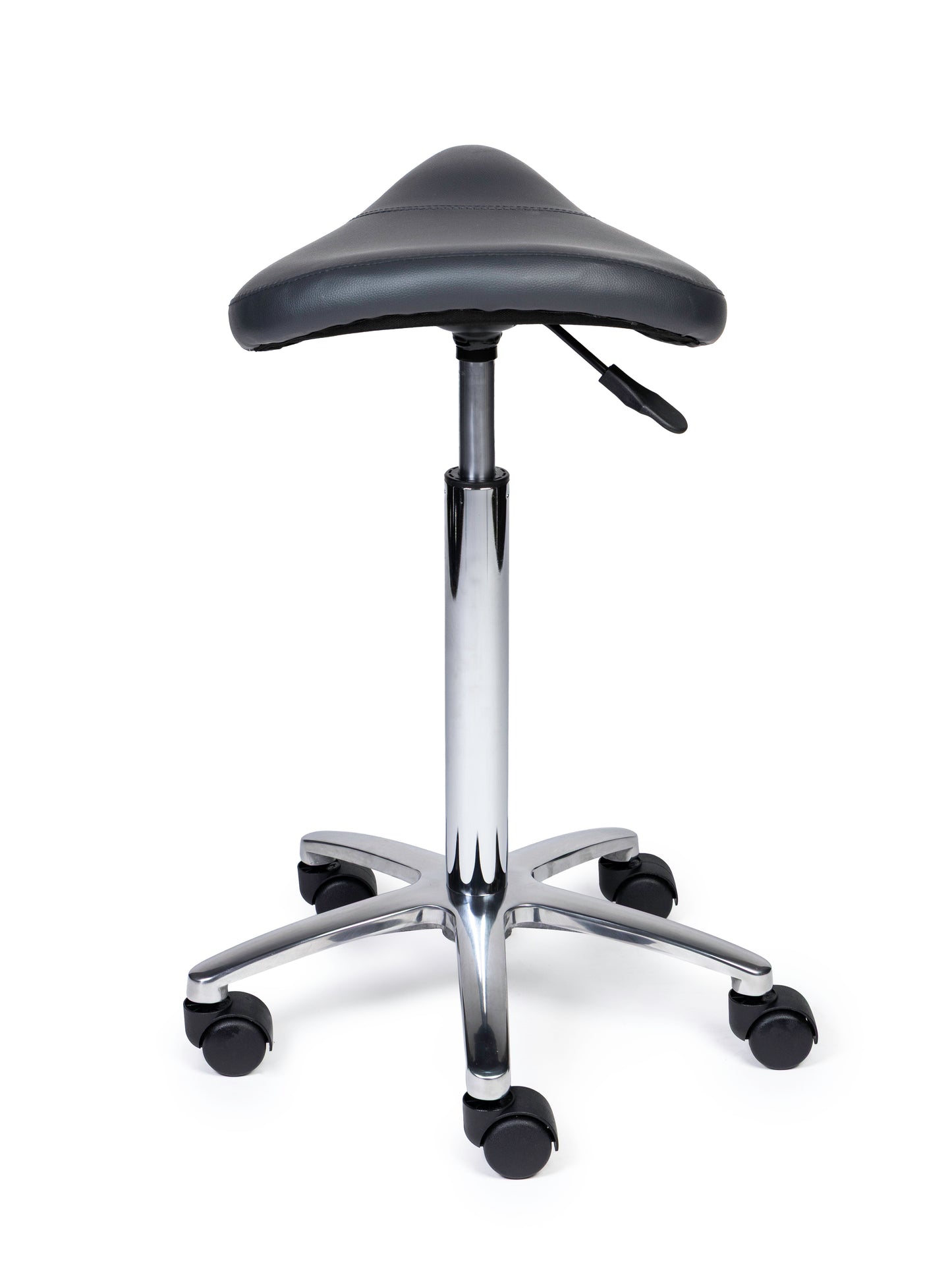 Ergonomische Zadelkruk XS Compact Grijs op Wielen
