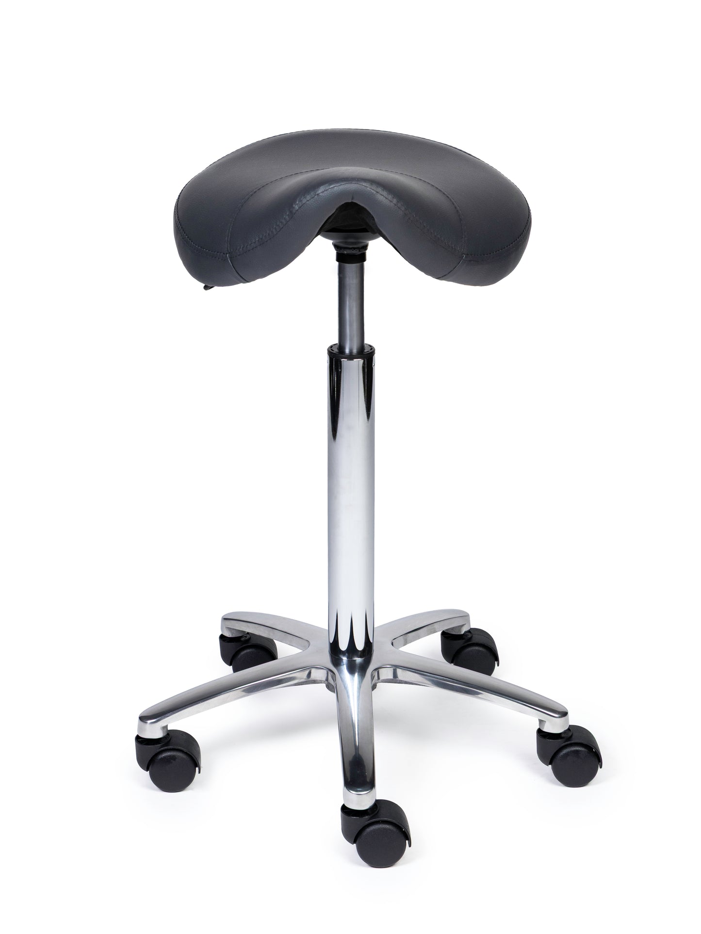 Ergonomische Zadelkruk XS Compact Grijs op Wielen