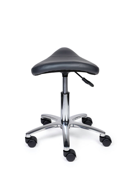 Ergonomische Zadelkruk XS Compact Grijs op Wielen