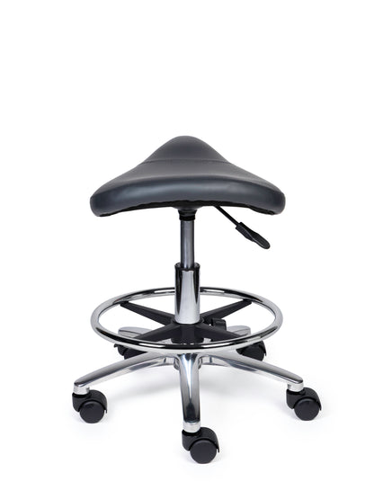 Ergonomische Zadelkruk XS Compact Grijs op Wielen