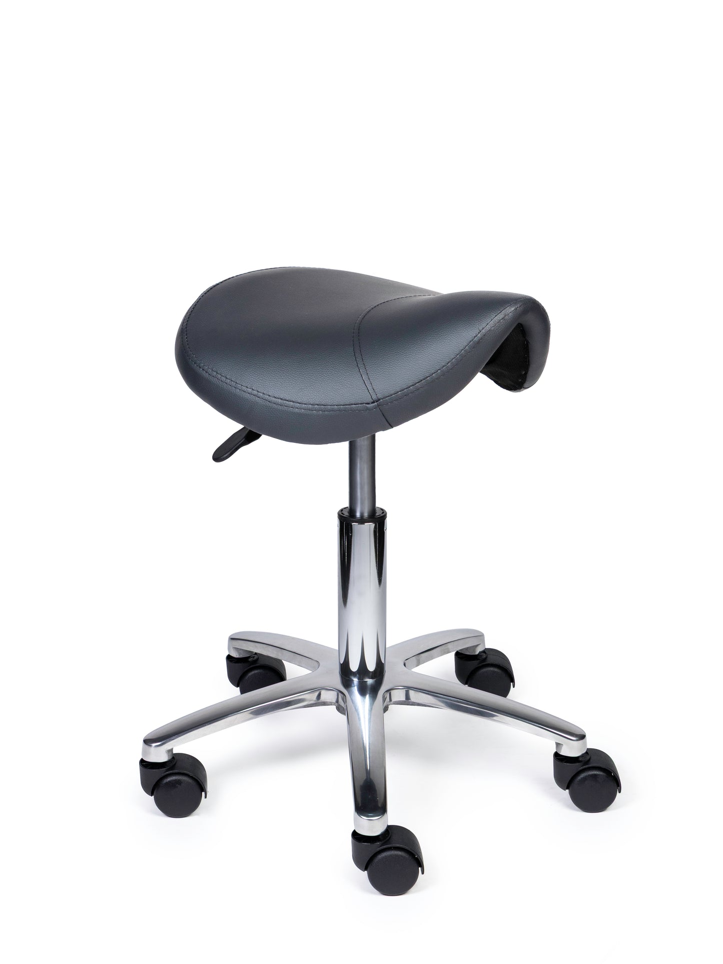 Ergonomische Zadelkruk XS Compact Grijs op Wielen