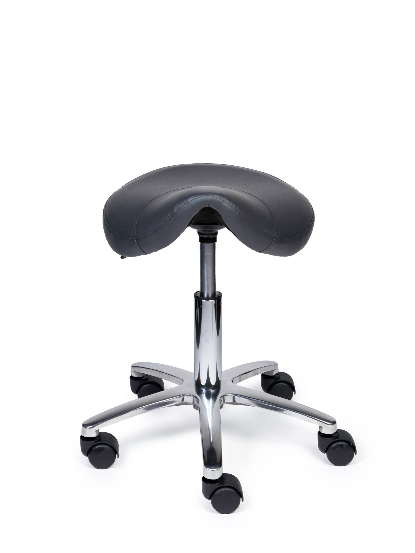 Ergonomische Zadelkruk XS Compact Grijs op Wielen