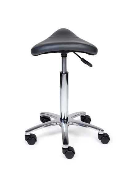 Ergonomische Zadelkruk XS Compact Grijs op Wielen