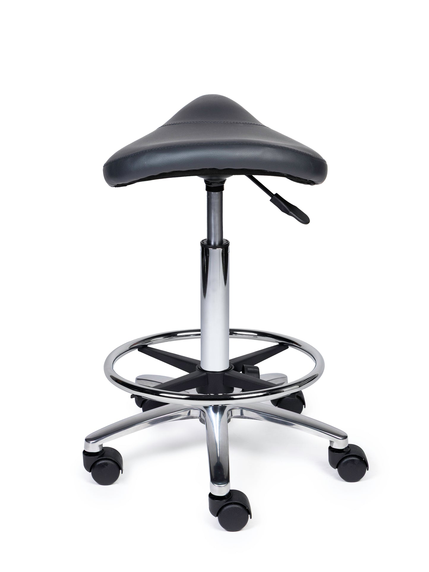 Ergonomische Zadelkruk XS Compact Grijs op Wielen